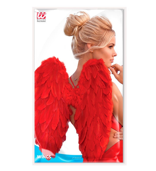 Red Foldable Feather Wings 50X50 Cm