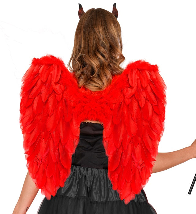 Red Foldable Feather Wings 50X50 Cm