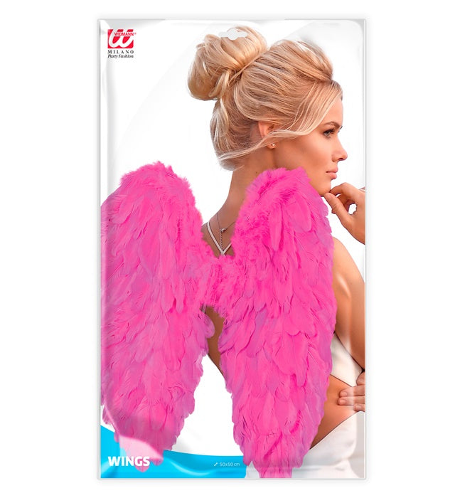 Pink Foldable Feather Wings 50X50 Cm