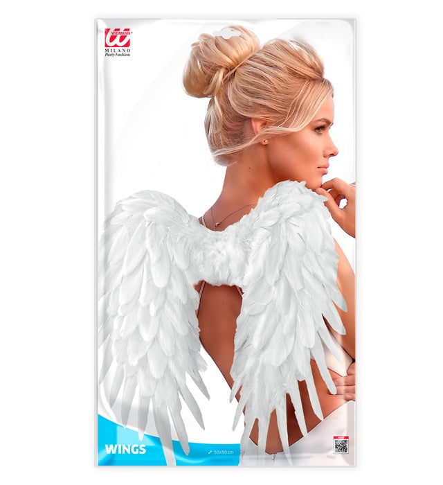 White Foldable Feather Wings 50X50 Cm