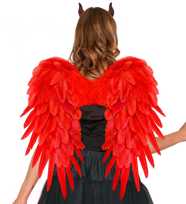 Red Foldable Feather Wings 50X50 Cm