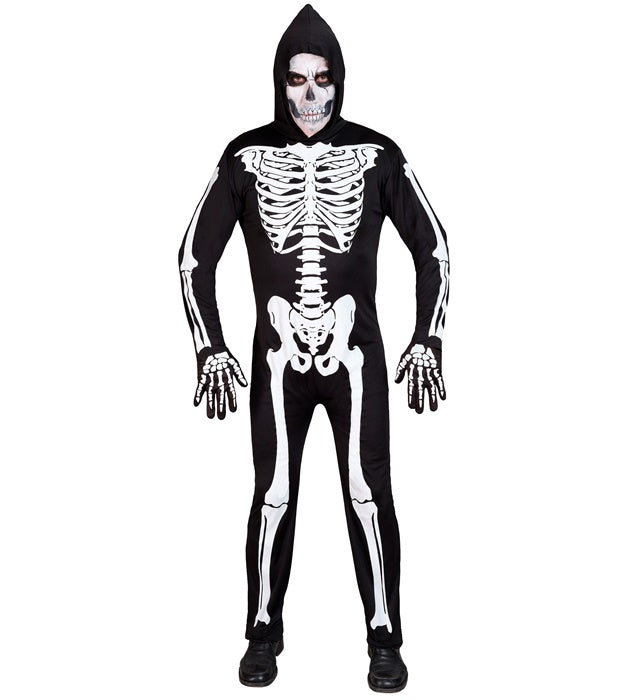 Skeleton  Hooded Jumpsuit 