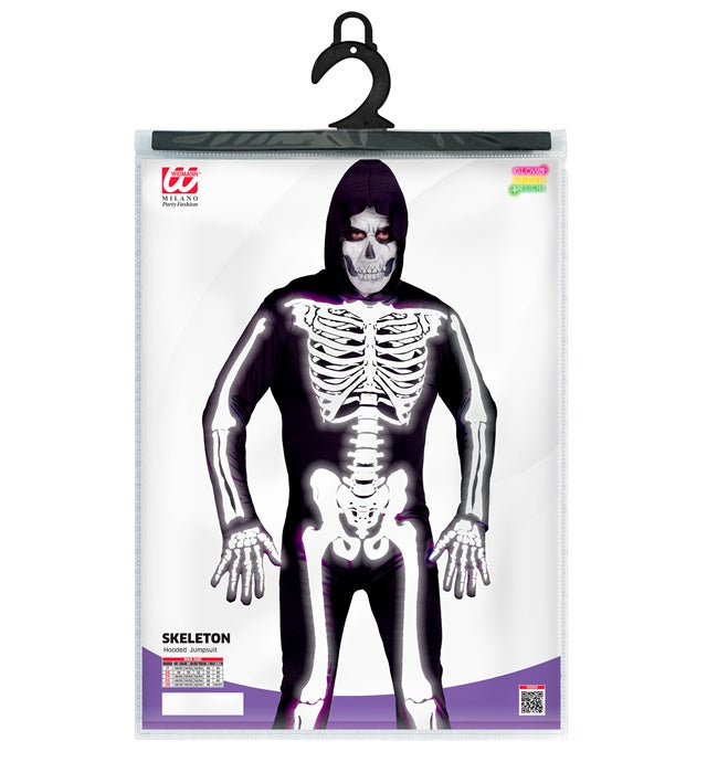 Skeleton  Hooded Jumpsuit 