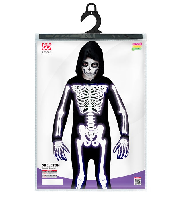 Skeleton  Hooded Jumpsuit 