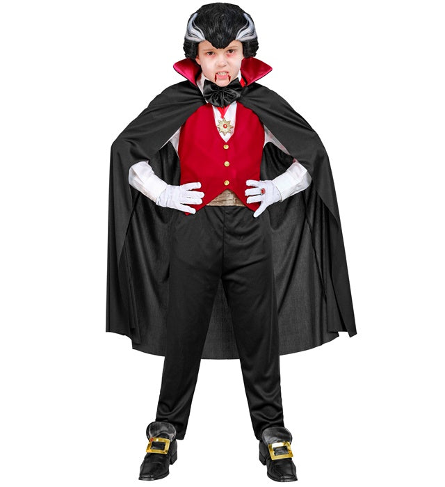 Vampire  Vest, Cummerbund, Bow Tie, Necklace With Medallion, Gloves, Cape 