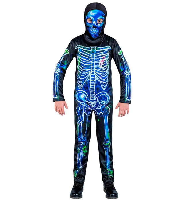Toxic Skeleton  Jumpsuit, Hooded Mask 