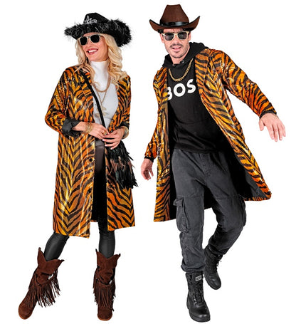 Party Fashion Coat  Animalier Tiger Sequin Coat 