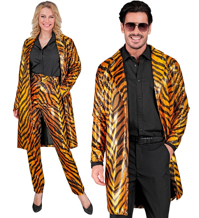 Party Fashion Coat  Animalier Tiger Sequin Coat 