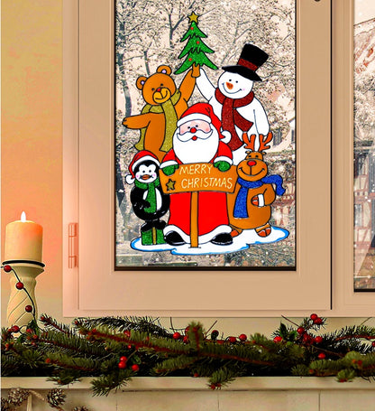 Merry Christmas Santa'S Family Window Sticker 40 Cm