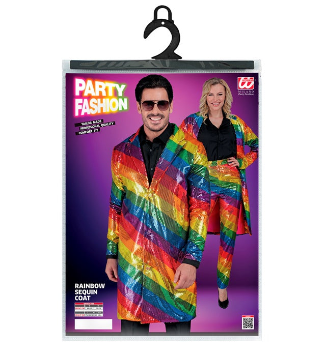Party Fashion Coat  Rainbow Sequin Coat 