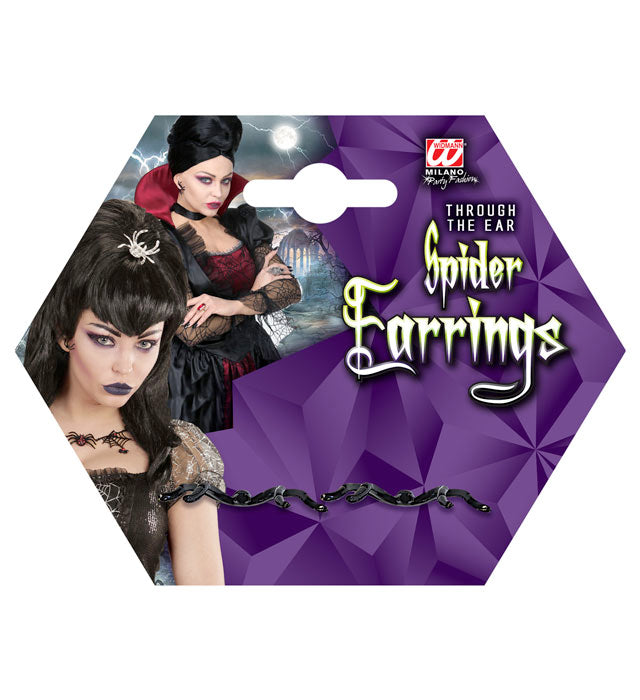 Pairs Of Spider Through The Ear Earrings