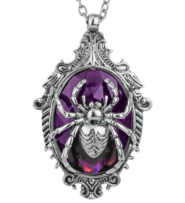 Spider Purple Gem Necklace