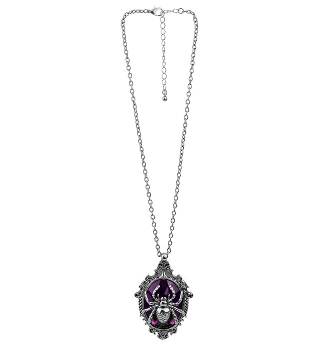 Spider Purple Gem Necklace