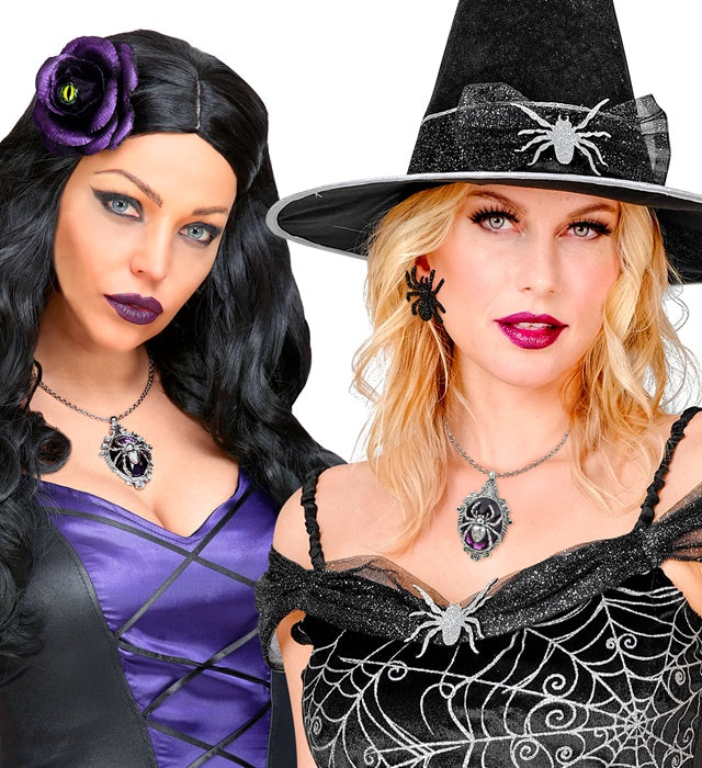 Spider Purple Gem Necklace