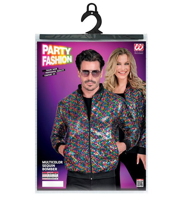 Party Fashion Bomber  Multicolor Sequin Bomber 