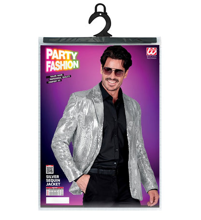Party Fashion Jacket  Silver Sequin Jacket 