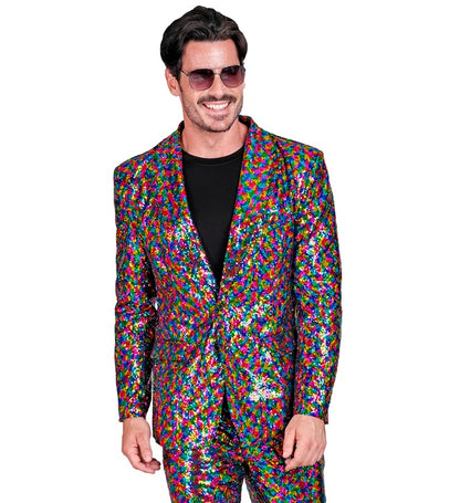 Party Fashion Jacket  Multicolor Sequin Jacket 