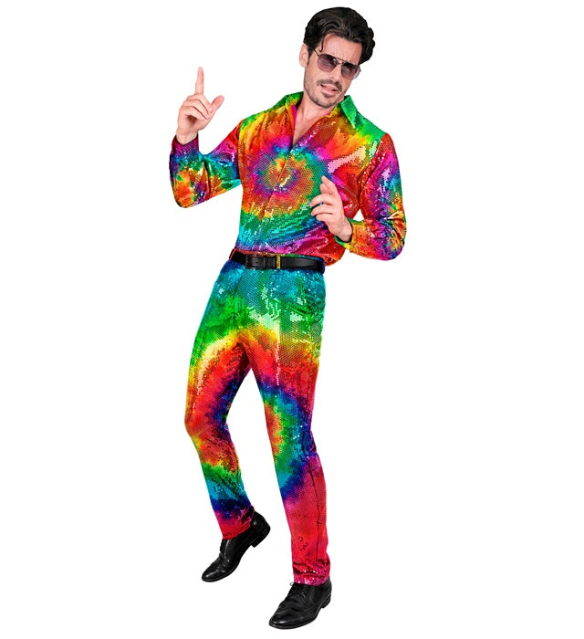 Party Fashion Pants  Tie Dye Sequin Pants 