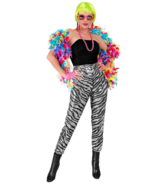 Party Fashion Pants  Animalier Zebra Sequin Pants 