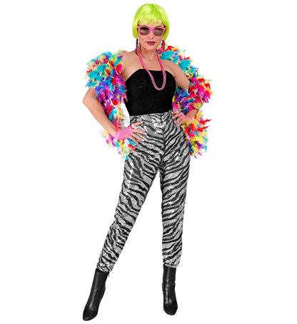 Party Fashion Pants  Animalier Zebra Sequin Pants 
