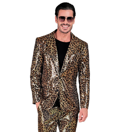 Party Fashion Jacket  Animalier Leopard Sequin Jacket 