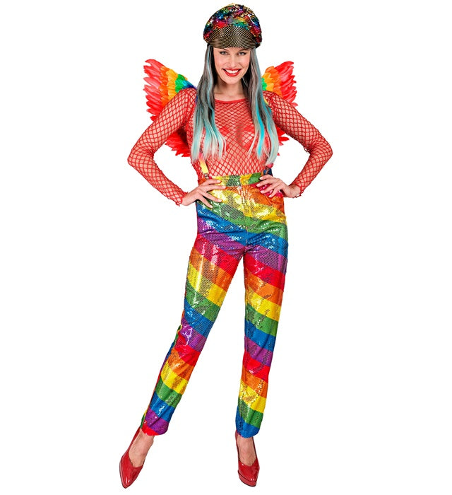 Party Fashion Pants  Rainbow Sequin Pants 