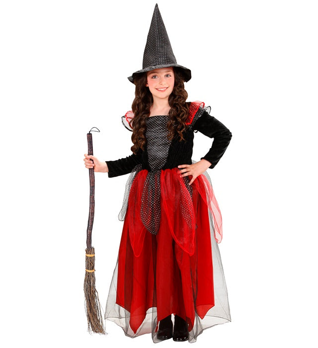 Witch Black/Burgundy -  Dress, Hat 