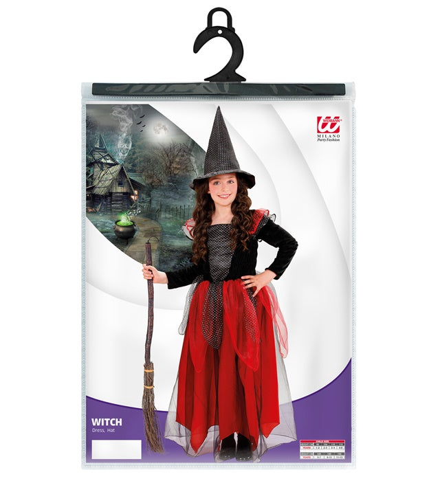 Witch Black/Burgundy -  Dress, Hat 