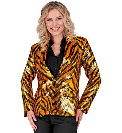Party Fashion Jacket  Animalier Tiger Sequin Jacket 