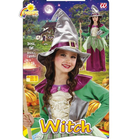 Witch Green/Purple -  Dress, Hat 