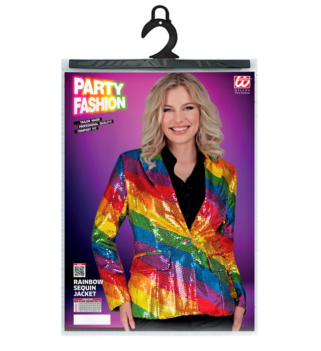 Party Fashion Jacket  Rainbow Sequin Jacket 