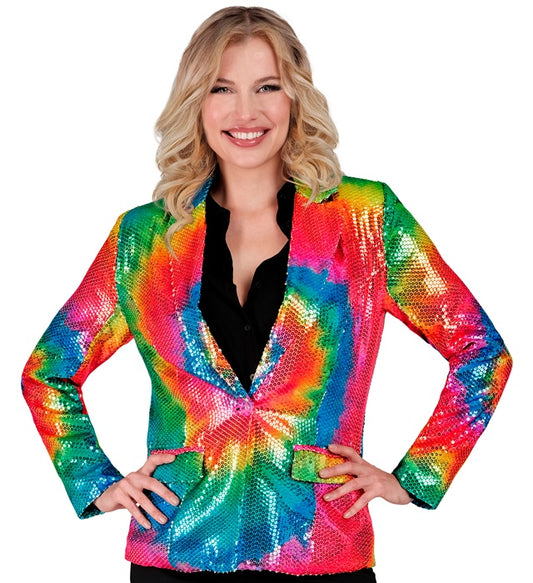 Party Fashion Jacket  Tie Dye Sequin Jacket 