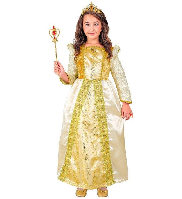 Medieval Queen  Dress With Petticoat, Crown 