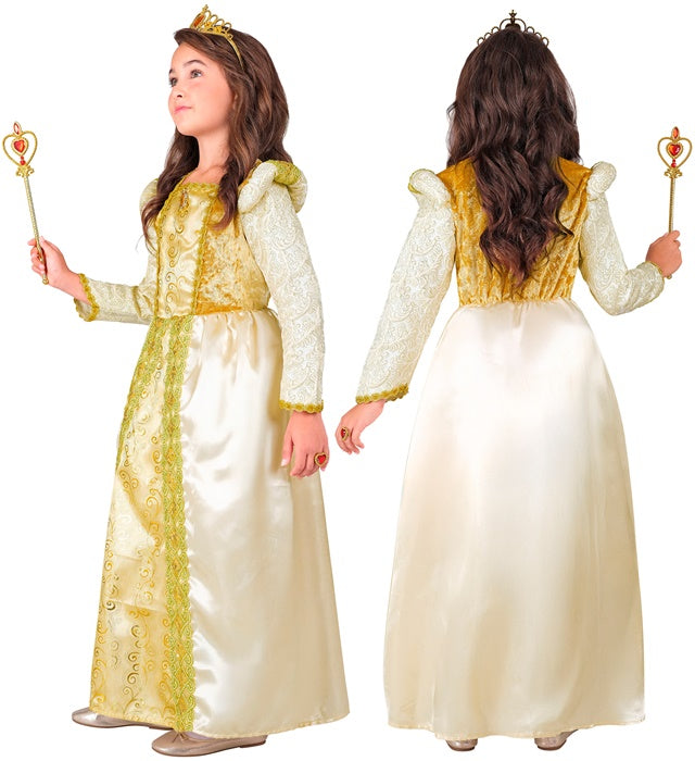 Medieval Queen  Dress With Petticoat, Crown 