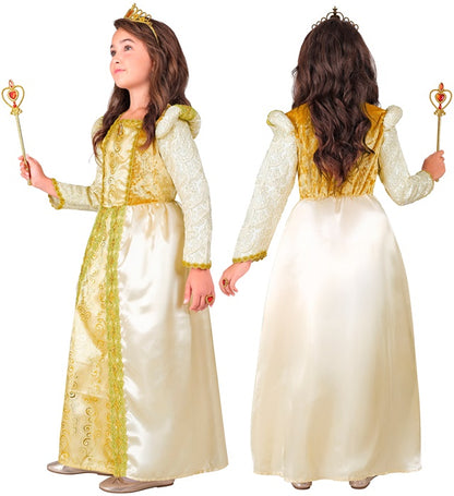 Medieval Queen  Dress With Petticoat, Crown 