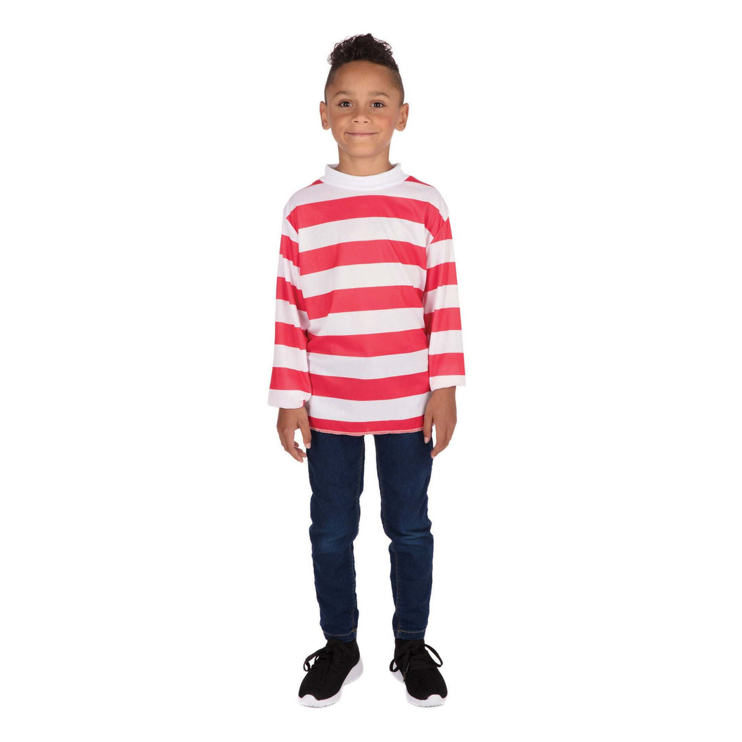 Striped Top Red White Waldo Childrens Costume 1