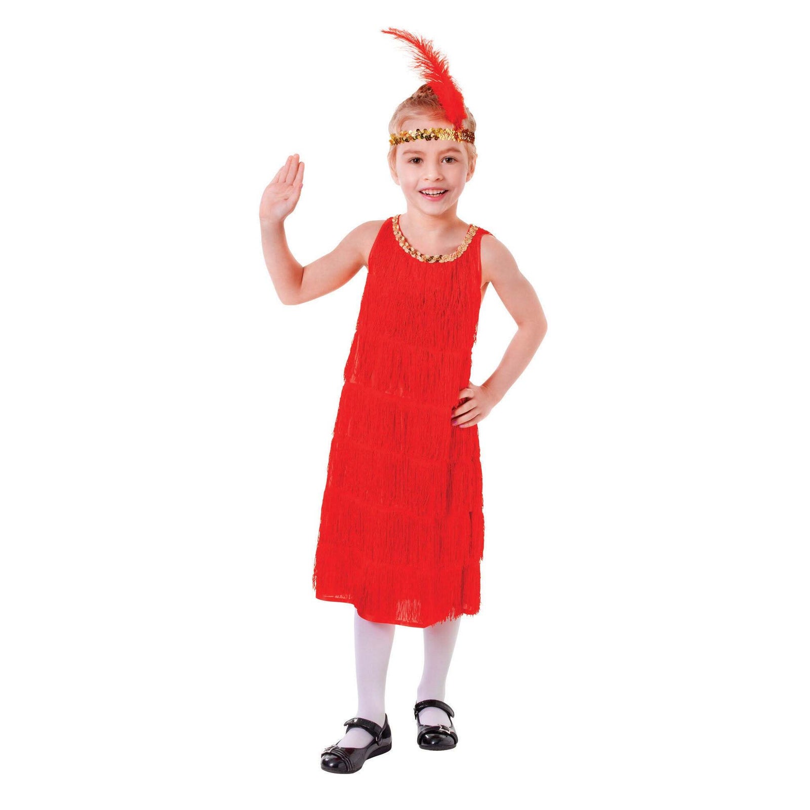 Flapper Dress Red Childrens Costume 1