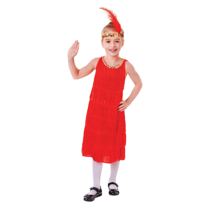 Flapper Dress Red Childrens Costume 1