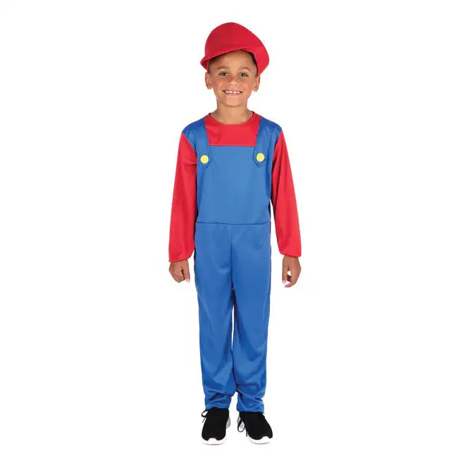Plumber Boy Childrens Mario Costume 1