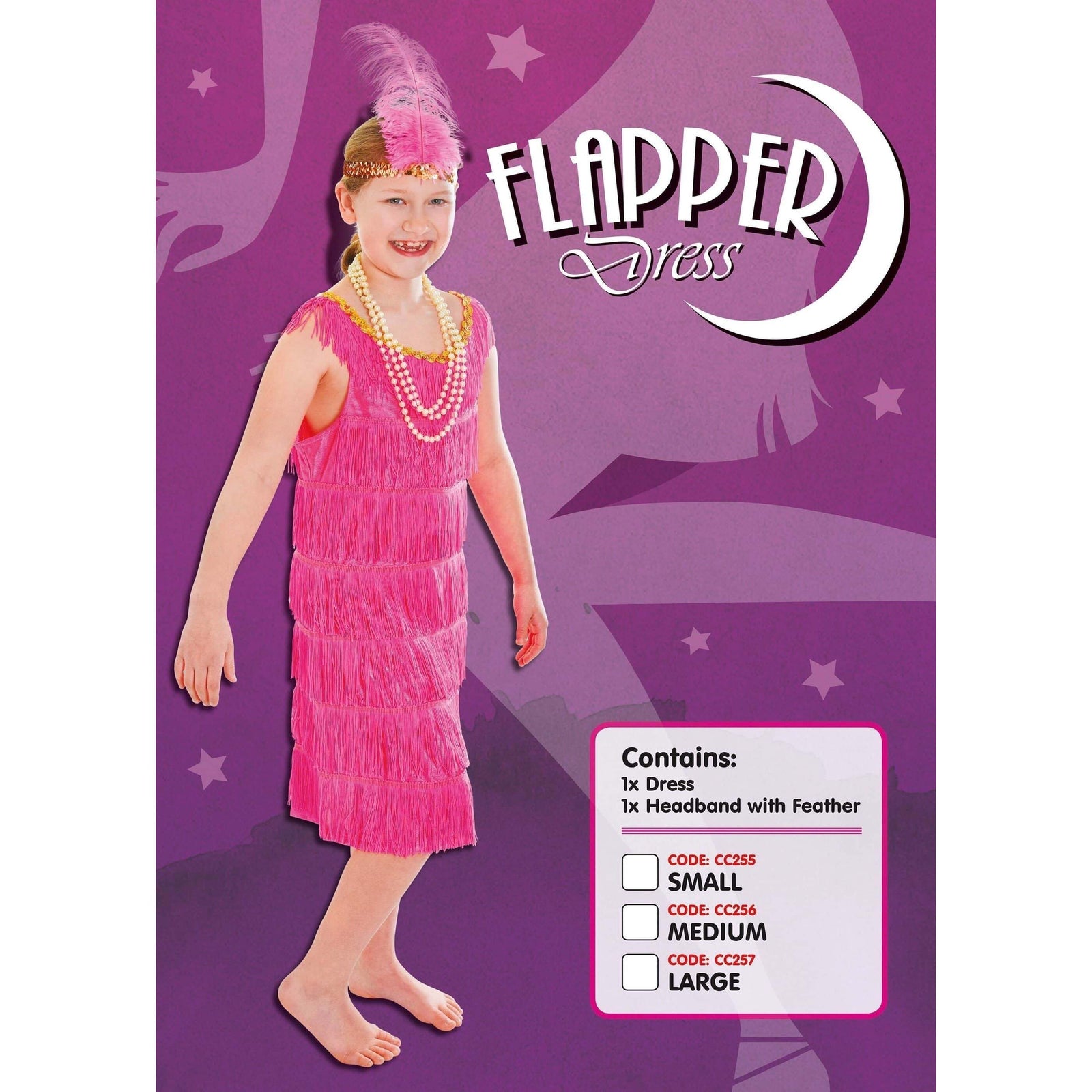 Flapper Dress Pink Childrens Costume 1
