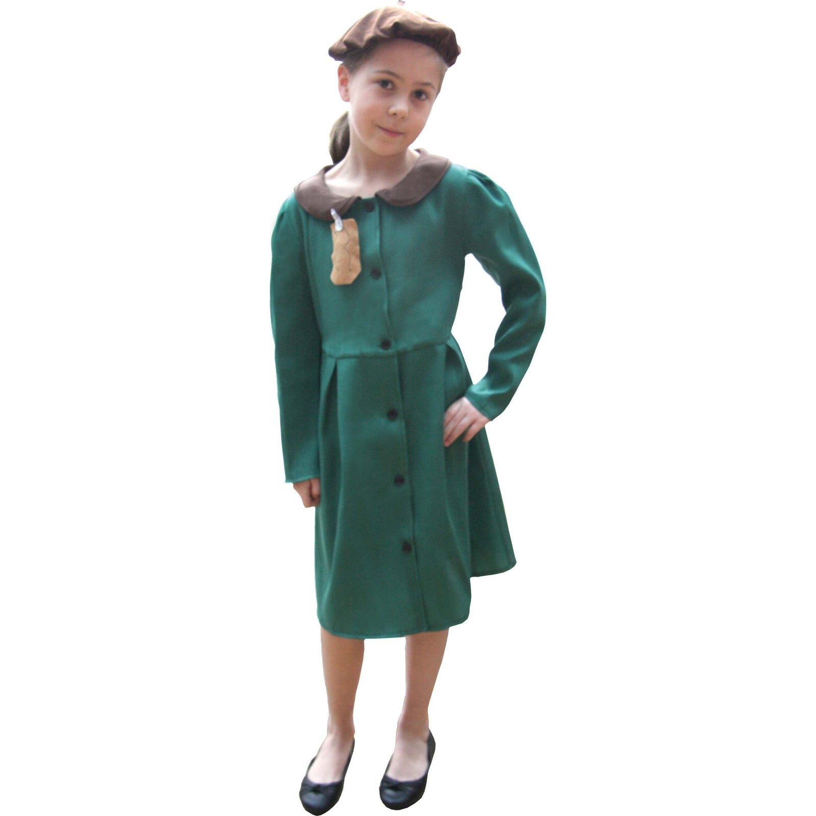 Evacuee Girl Medium Childrens Costume Female 7- 9 Years 1