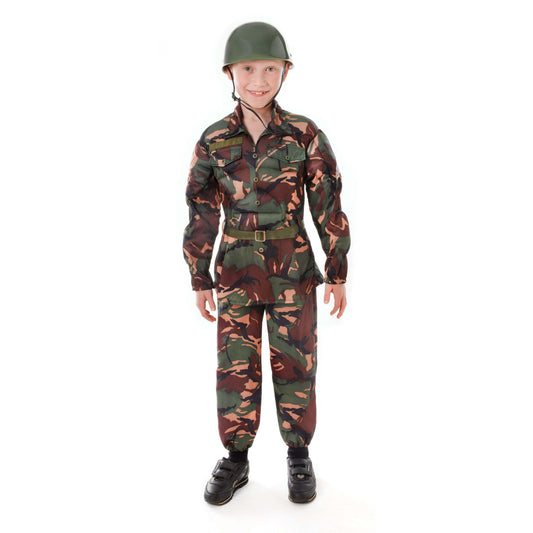 Soldier Camouflage Medium Childrens Costume Male 7- 9 Years 1