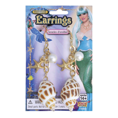 Mermaid Earrings Seashell Costume Accessory 1