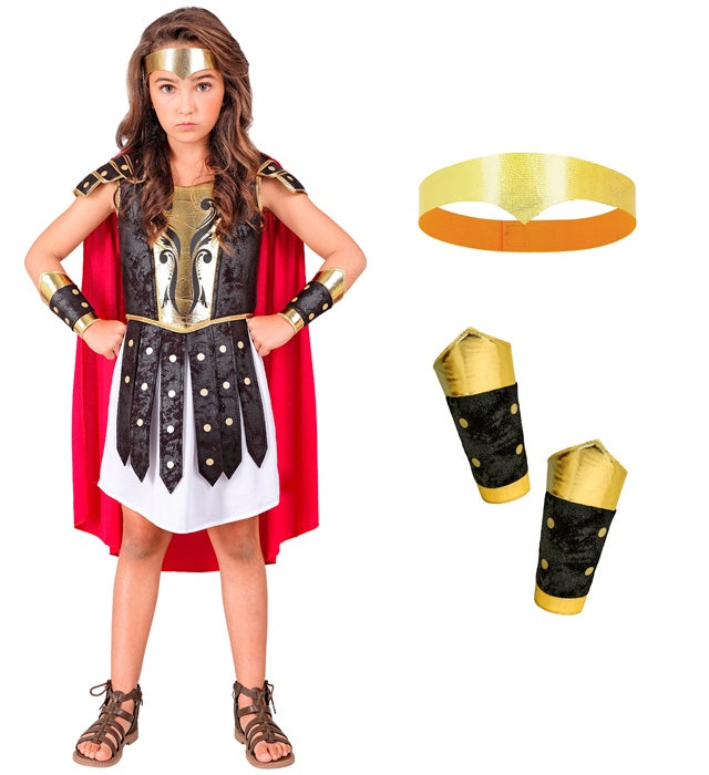 Roman Centurion  Tunic, Armour With Cape, Headband, Arm Guards 