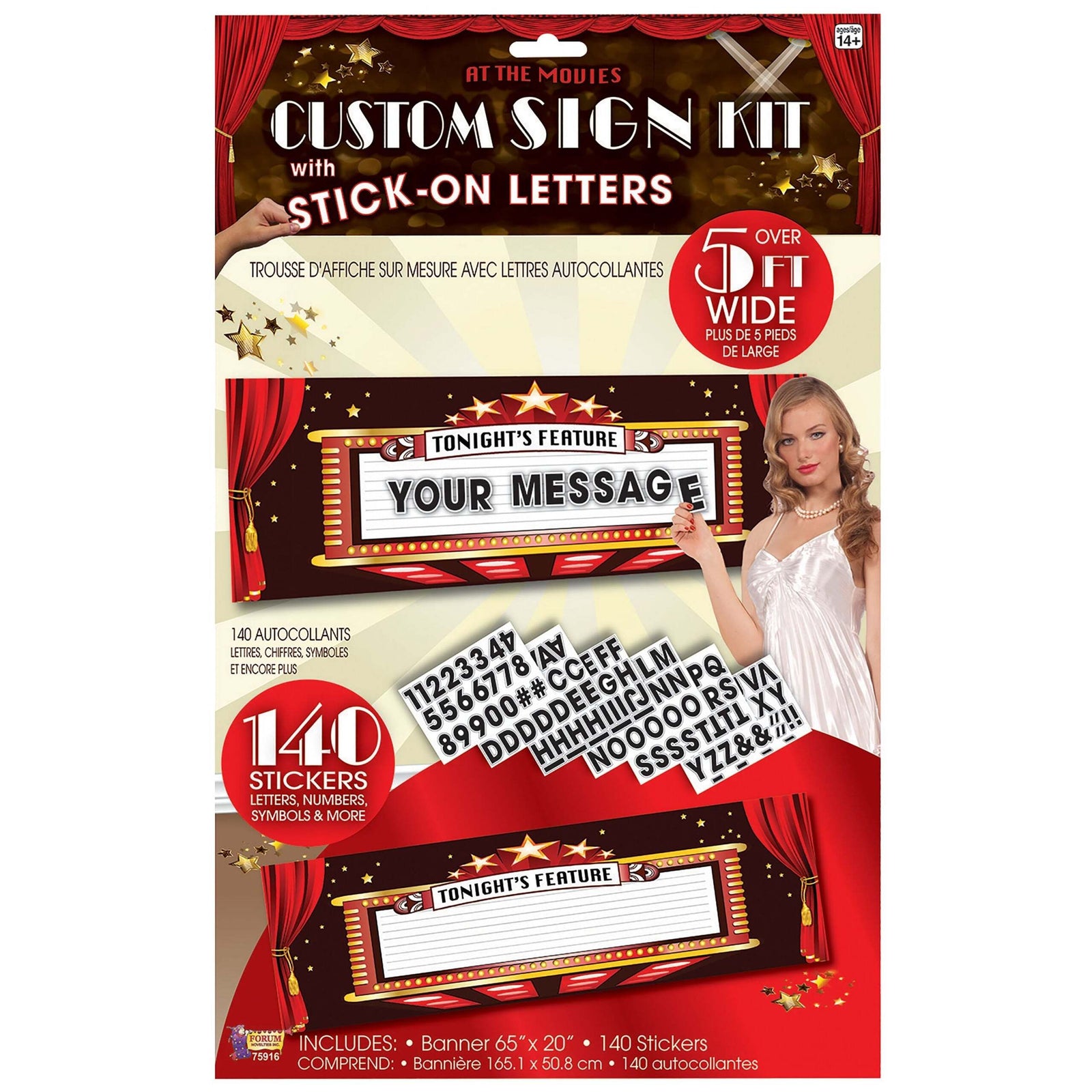 At The Movies Custom Sign Kit Party Decoration 1
