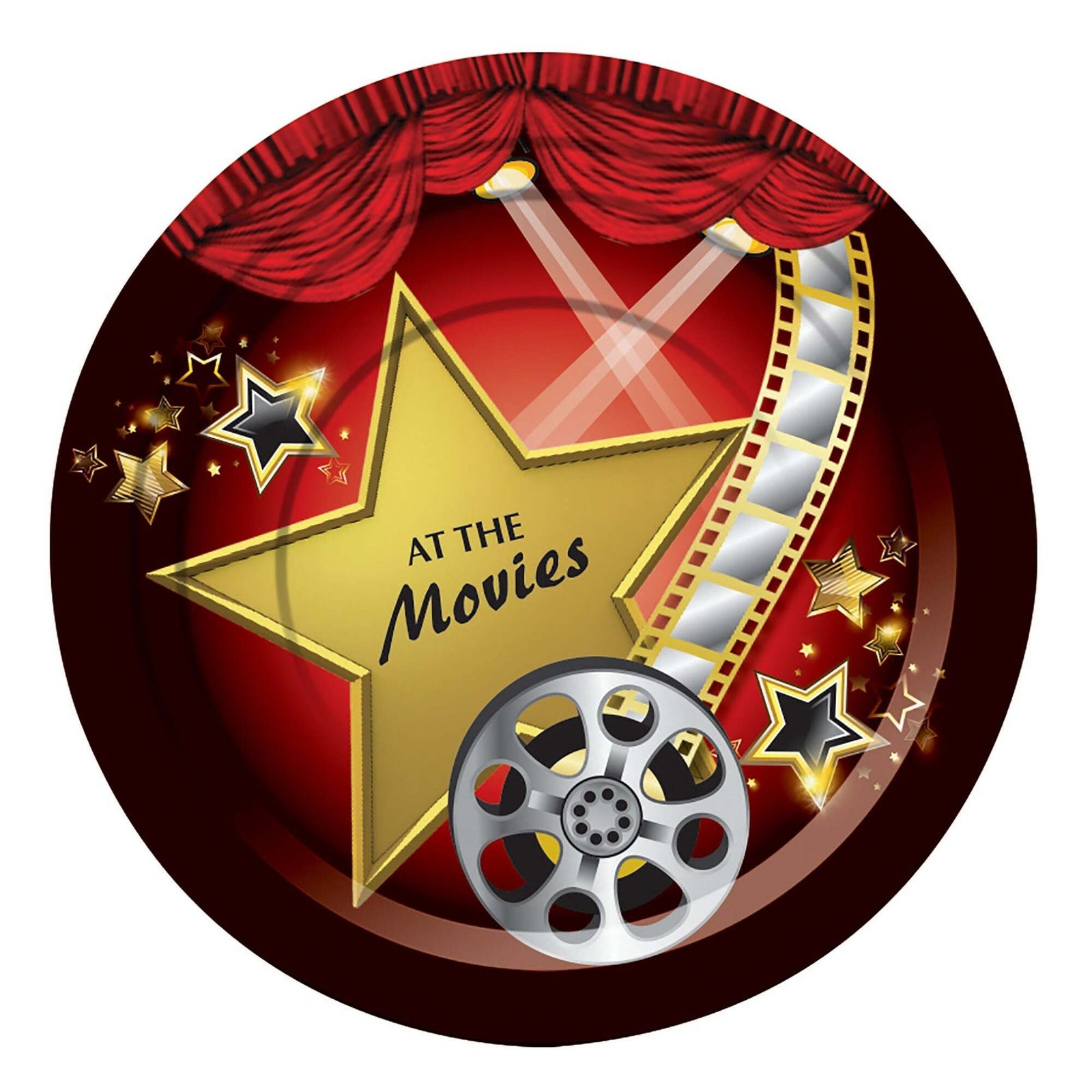 At The Movies Dessert Plate 8pcs 7 Inch 1