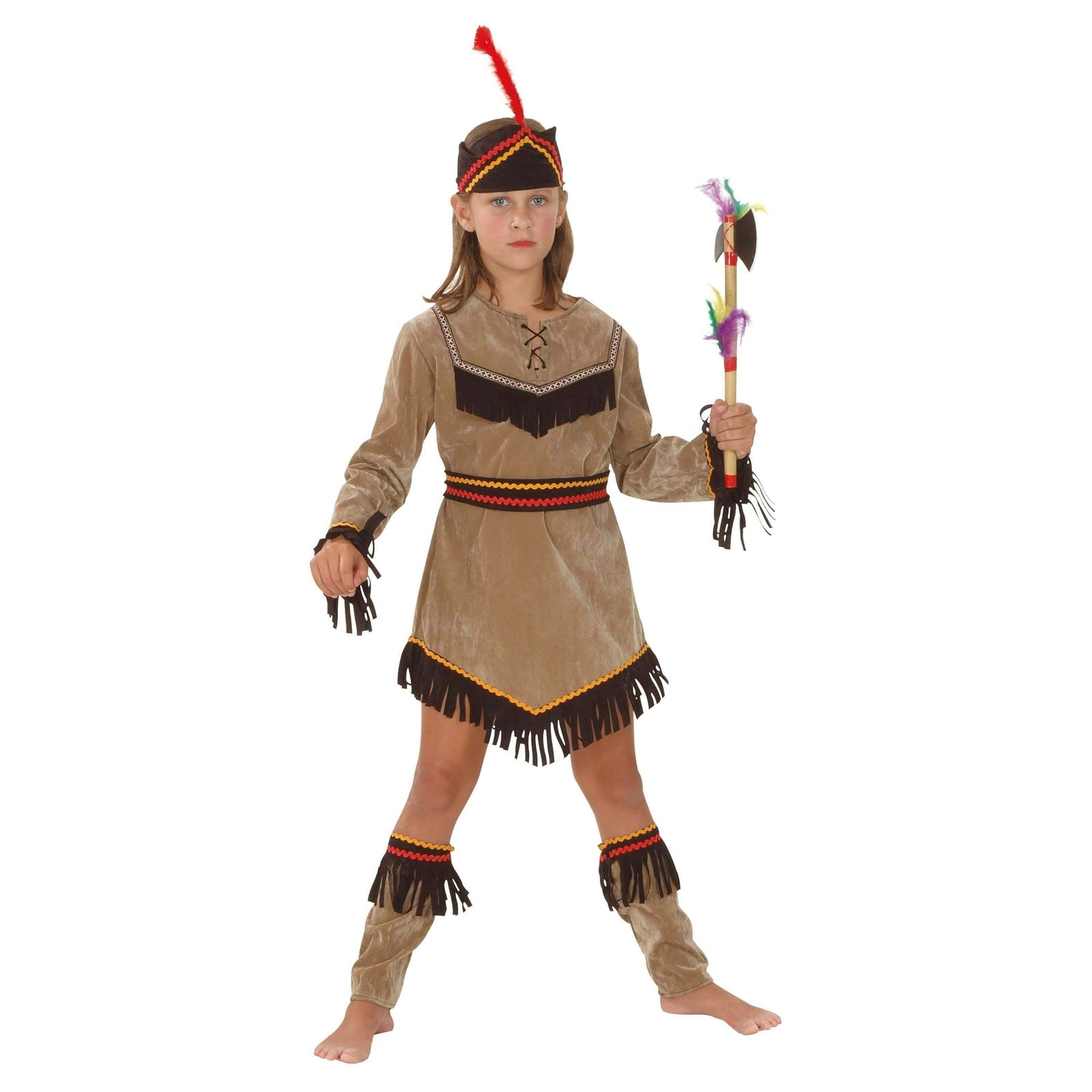 Native American Inspired Indian Girl Deluxe Girls Costume 1