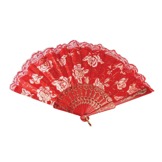 Day Of The Dead Fan Red Costume Accessories Female 1