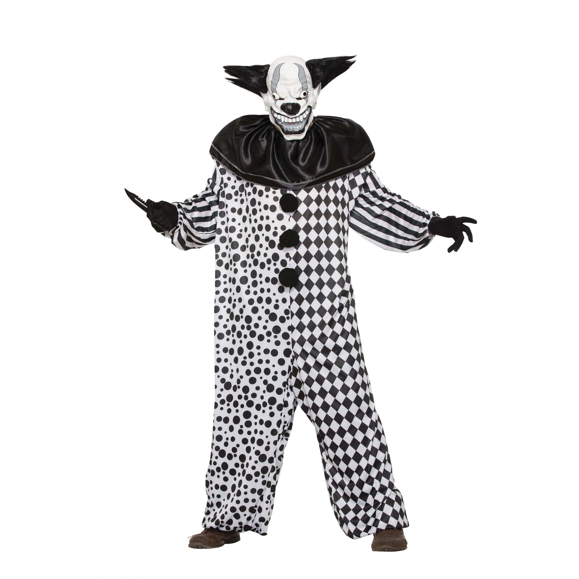 Evil Al The Clown Mask + Jumpsuit Adult Costume Male 1