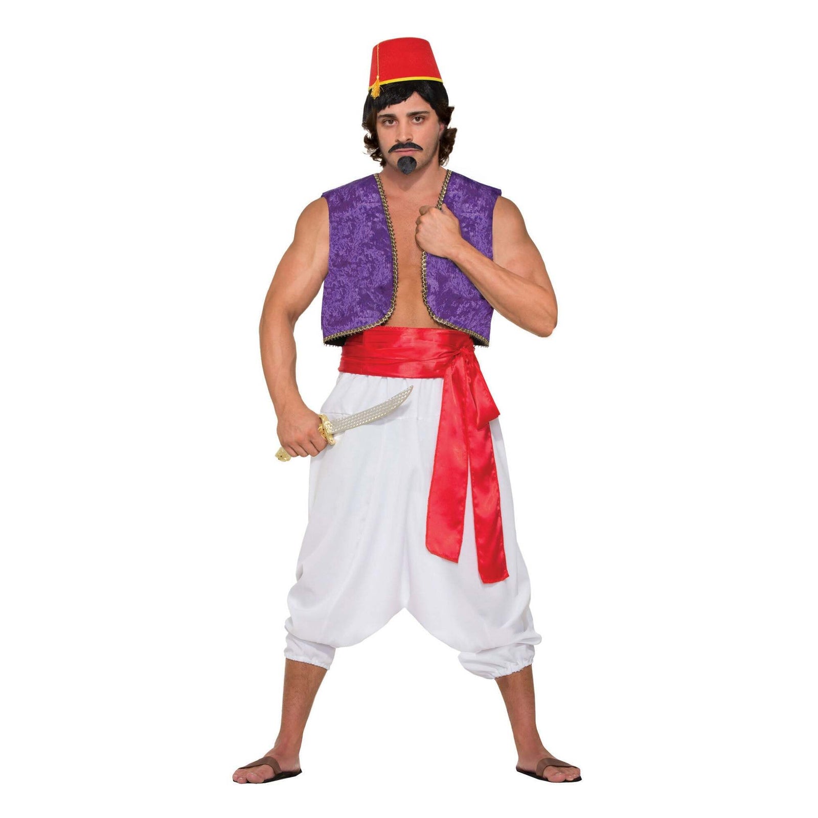 Desert Prince White Pants Arabian Costume Accessory 1